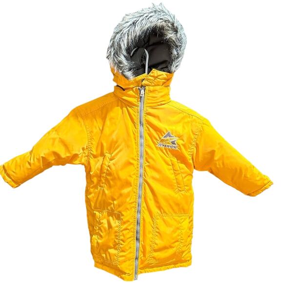 Avirex Tactical Systems Reversible Down Coat Yellow Grey Zip Size 3T - Picture 6 of 11